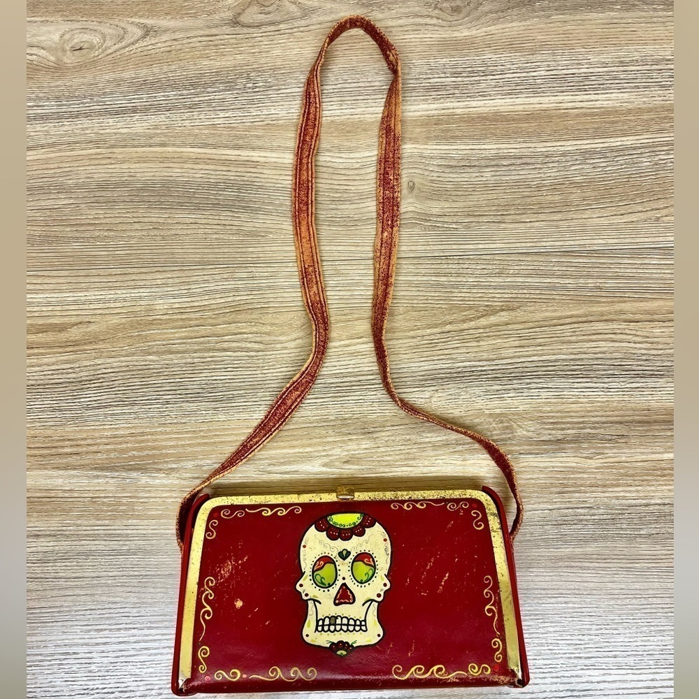Dia De los Muertos Hand Painted Shoulder Bag